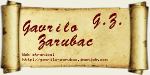 Gavrilo Zarubac vizit kartica